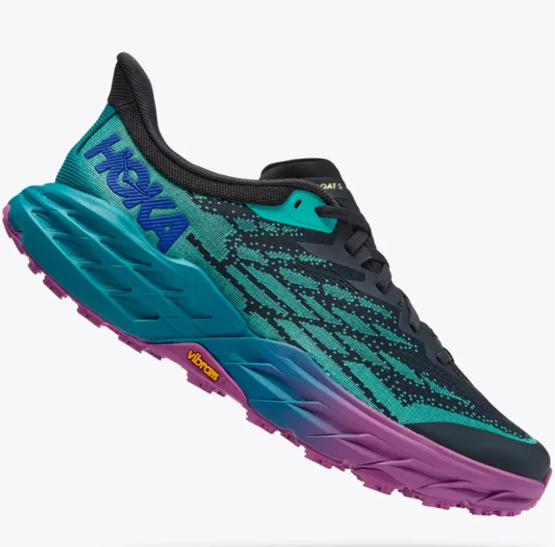 Hoka One One Men's Speedgoat 5 Running Shoes Blue Graphite/Kayaking-2